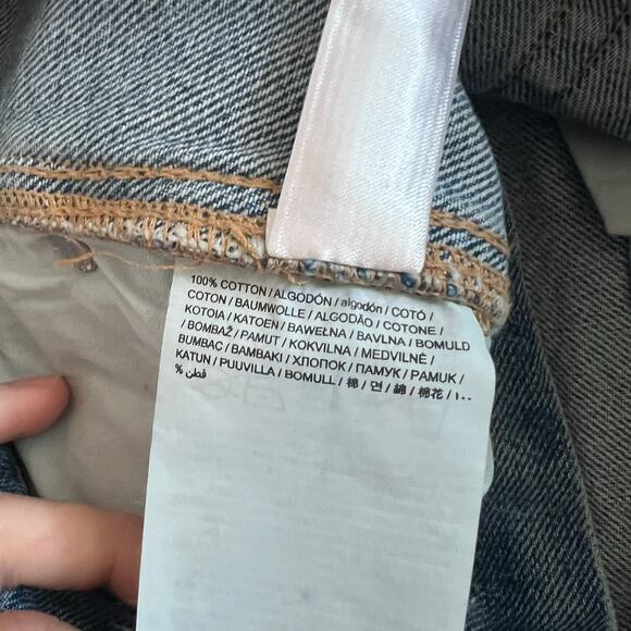 Mango Wide Leg Jeans Medium Wash High Rise size 6 - Picture 6 of 6